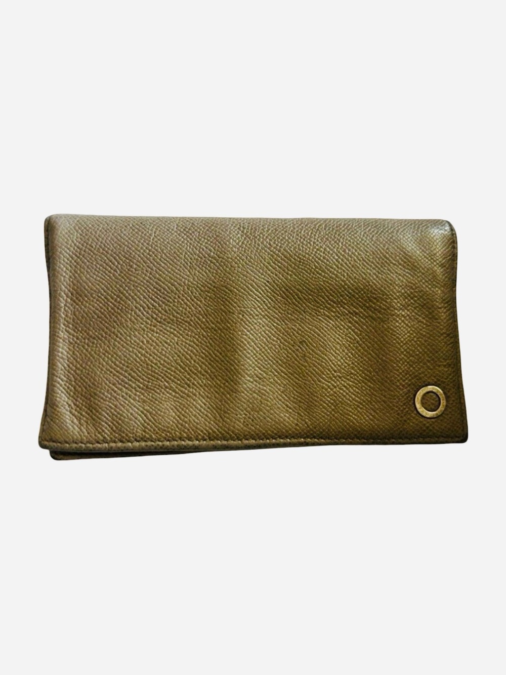 Bvlgari Authentic tan leather wallet used